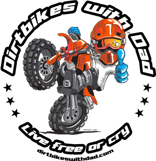 Dirtbikes with Dad Logo